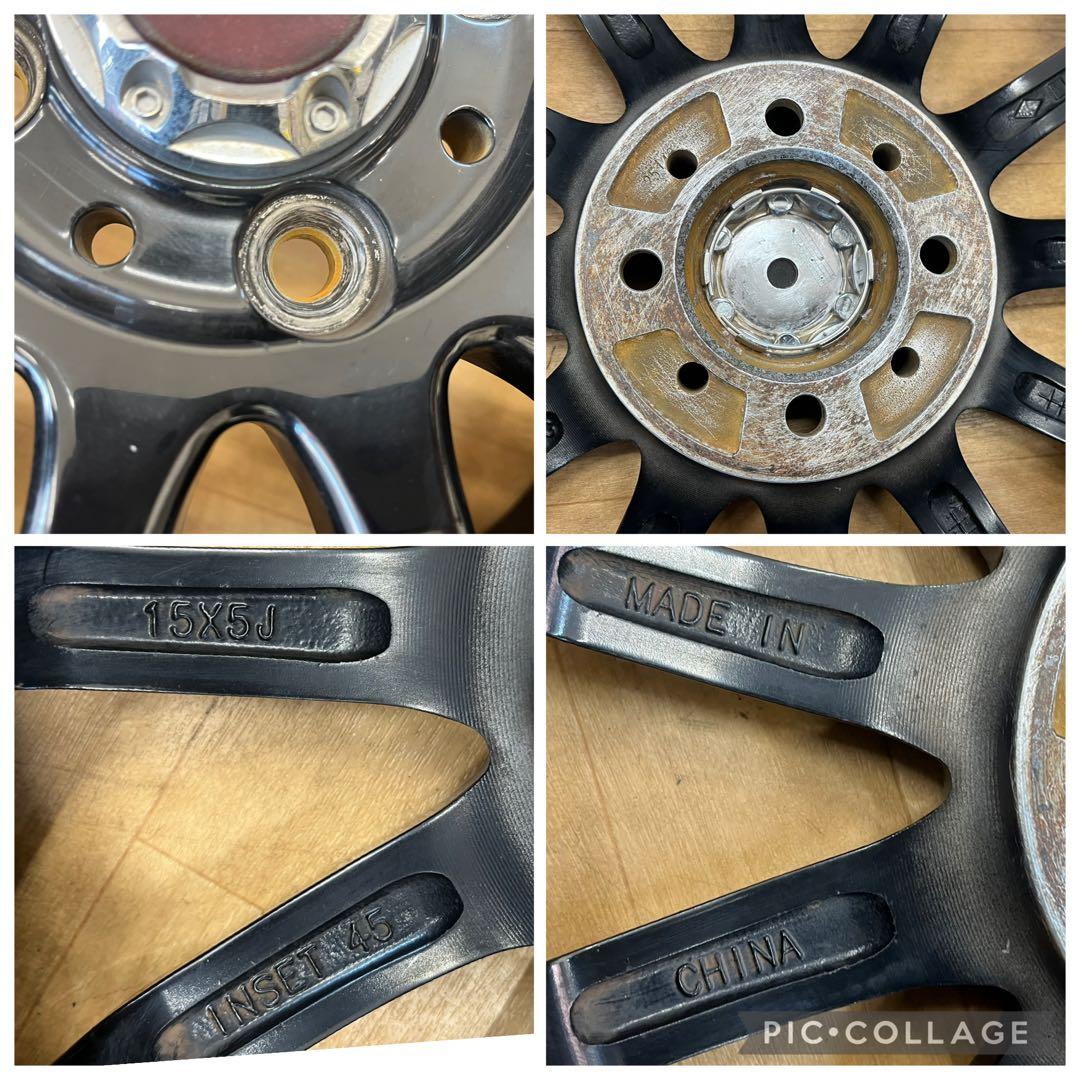 期【現品限り】軽自動車用 中古アルミホイール 15インチ4本セット