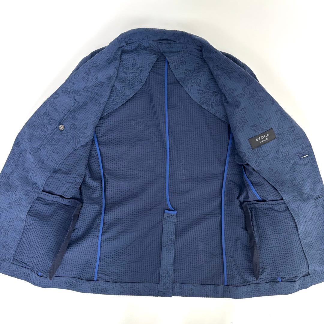 ビックサイズ！EPOCA UOMO シアサッカー テーラードジャケット 50