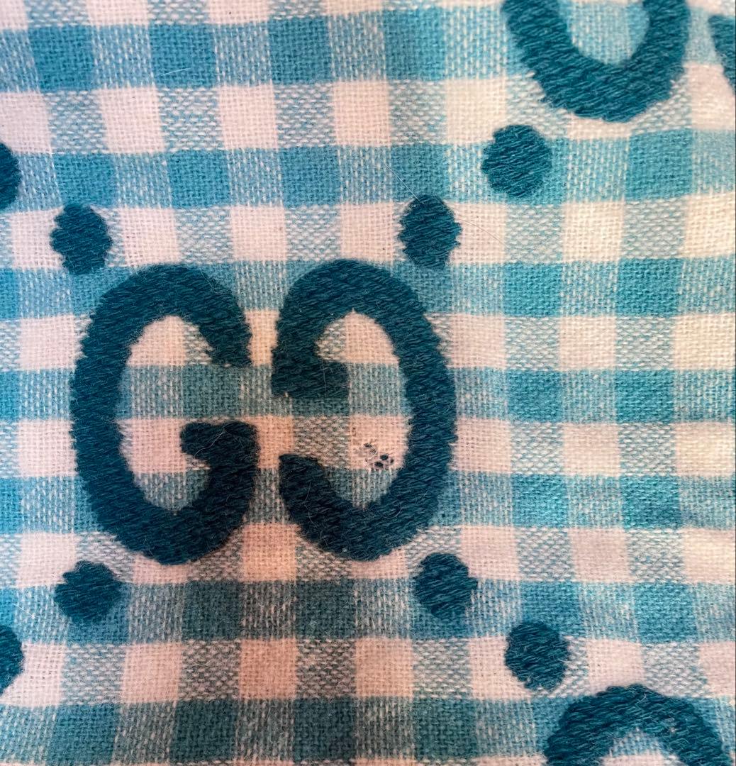 GUCCI GGジャガード チェック マフラー 大判　訳あり