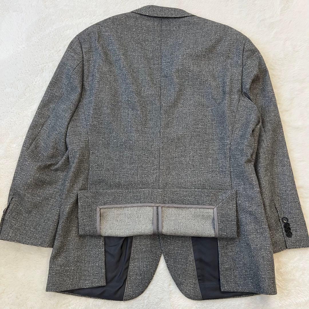 美品✨ ヒューゴボス×カルロバルベラ テーラードジャケット グレー チェック L