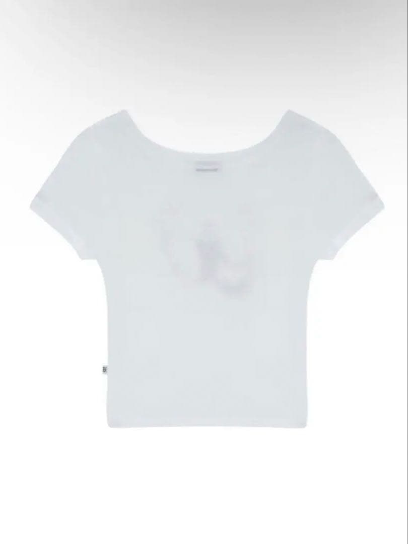 ason 韓国 シースルー 半袖 tシャツ 白