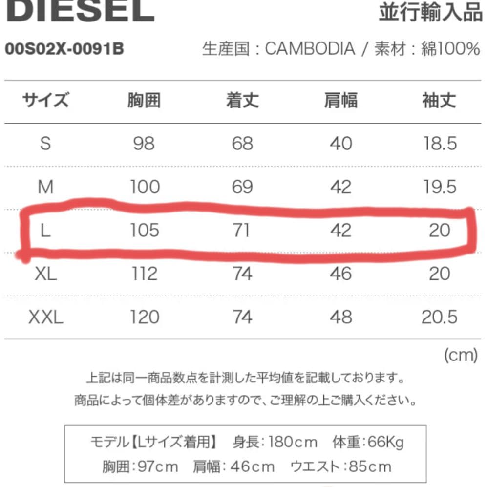 値下げ！【新品】DIESEL ブラック Tシャツ Lサイズ