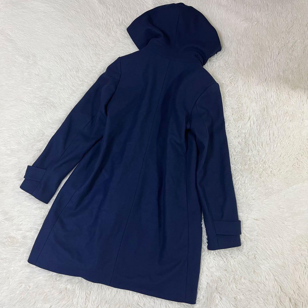 【美品】定価8.6万 セオリーリュクス フーデッドコート ネイビー 38 M