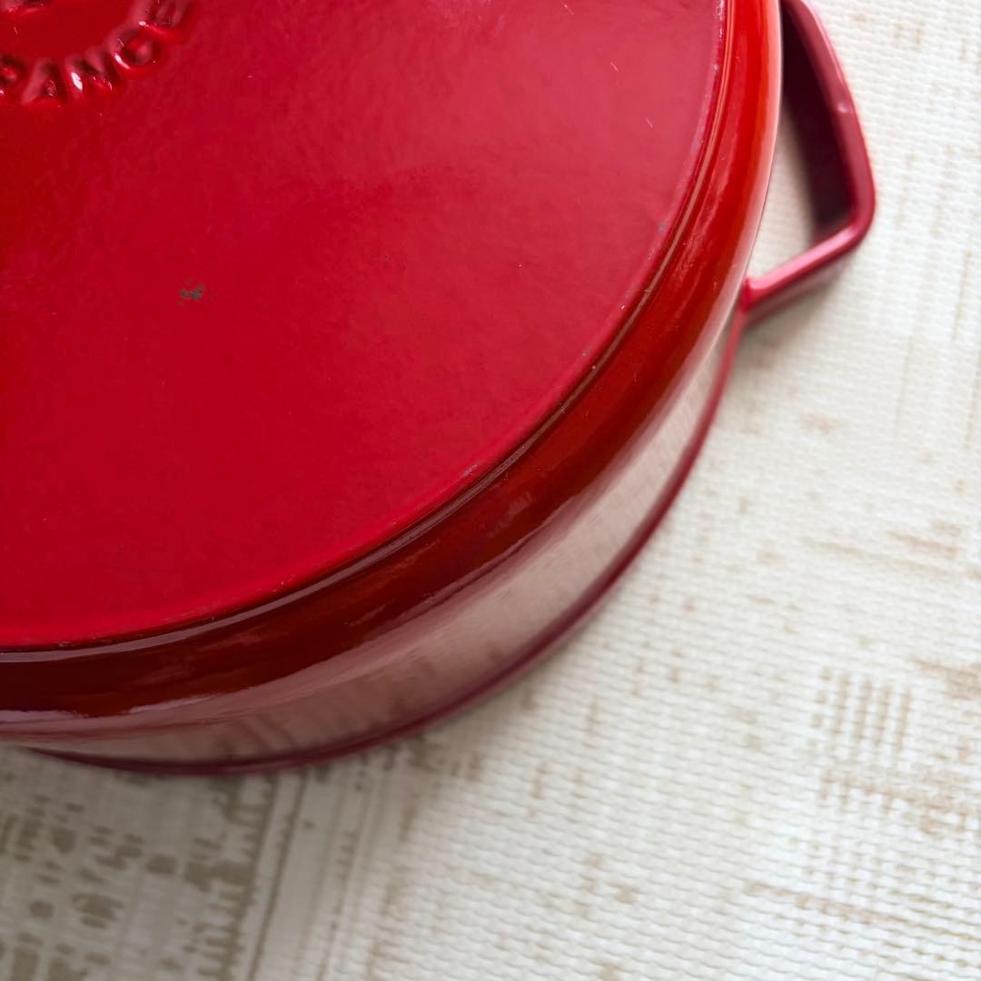 STAUB ストウブ ココットラウンド 24cm レッド ピコ 両手鍋 無水調理