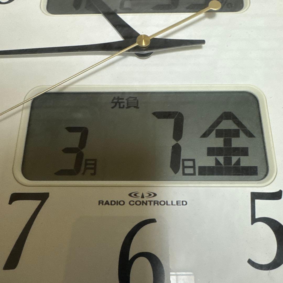 CITIZEN シチズン掛時計 電波時計 温度計湿度計カレンダー・六曜表示付