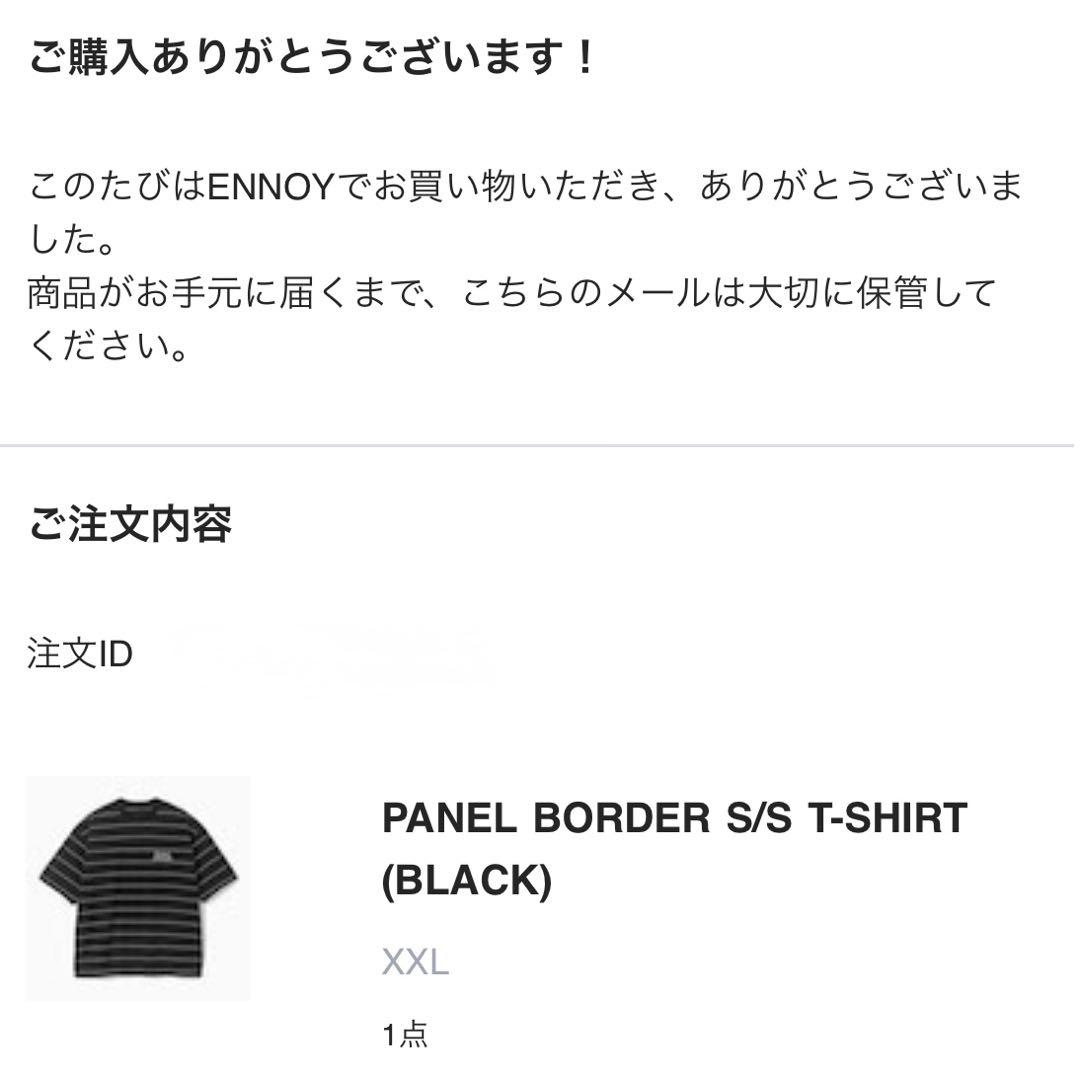 トップス ennoy PANEL BORDER S/S T-SHIRT BLACK XXL