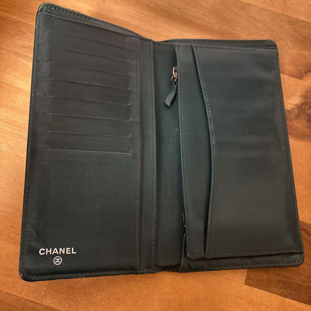 CHANEL シャネル　長財布　グリーン
