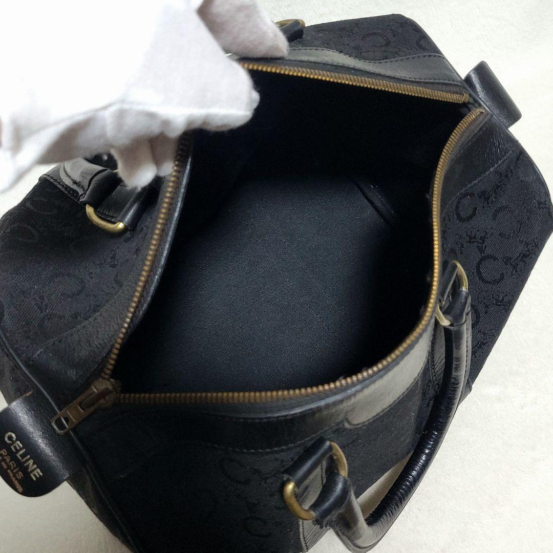 CELINE　ボストンバッグ Cマカダム 馬車金具 レザー キャンバス 大容量