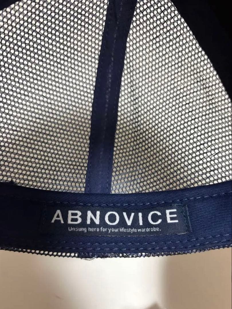 帽子 ABNOVICE random font logo mesh cap