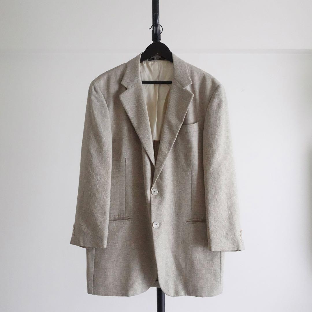 1980s GIANFRANCO FERRE ウールシルク　テーラードジャケット