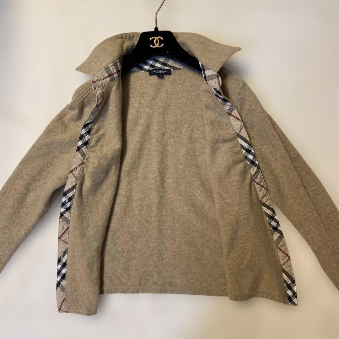 Burberry London ウールニットカーディガン ノバチェック 5