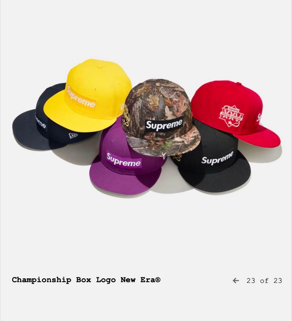 Supreme × New Era Cap 7 1/8 BOX LOGO カモ