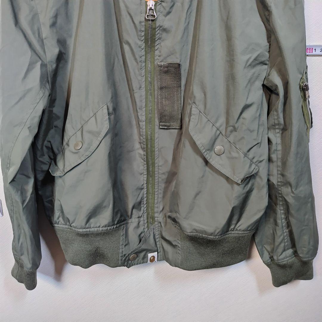 A-冬 a bathing ape オリーブ MA-1ジャケット XSサイズ