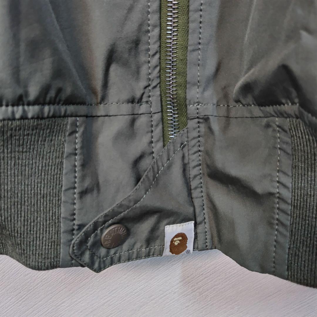 A-冬 a bathing ape オリーブ MA-1ジャケット XSサイズ