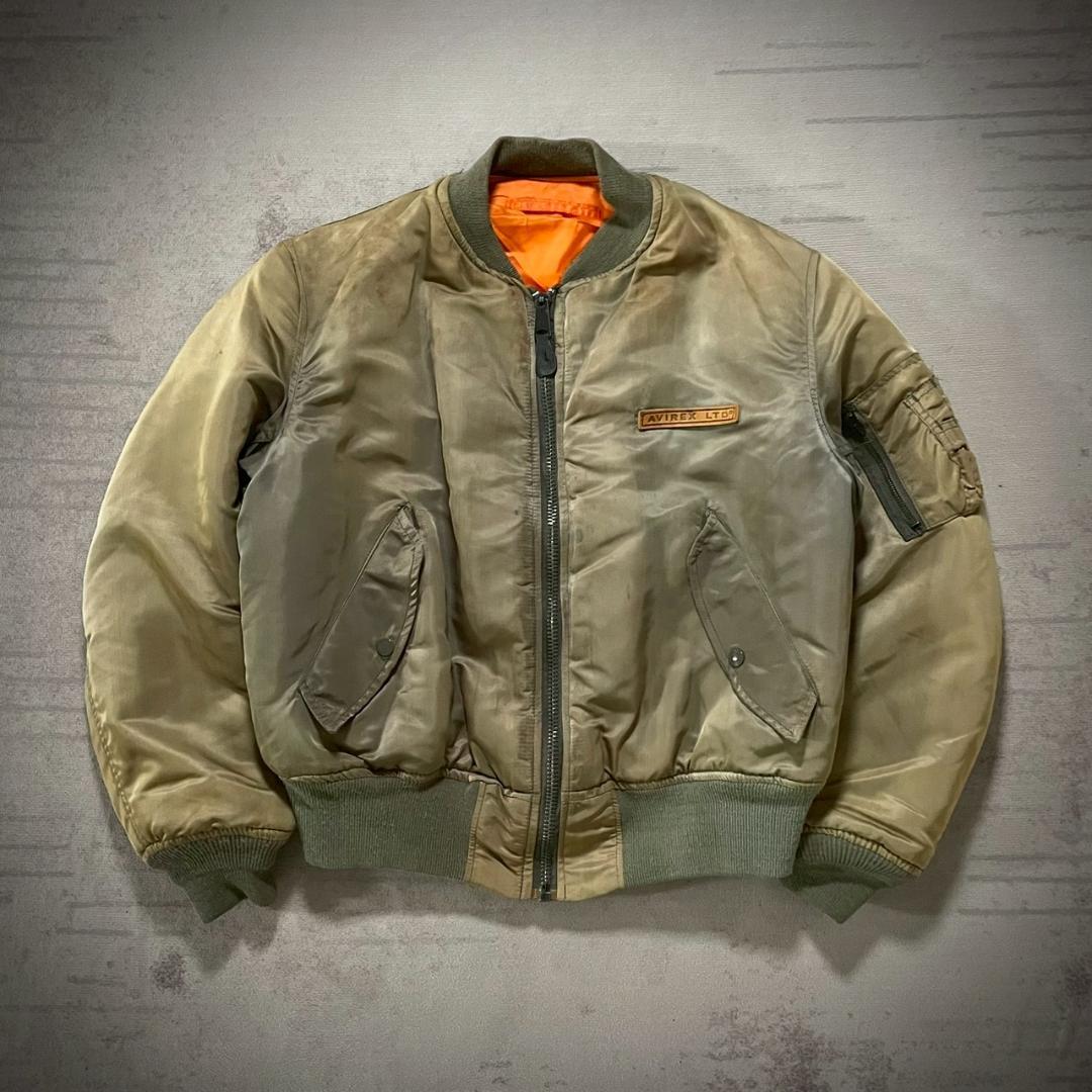 専用　鬼フェード 米国製 80-90's AVIREX MA-1 フライトJKT
