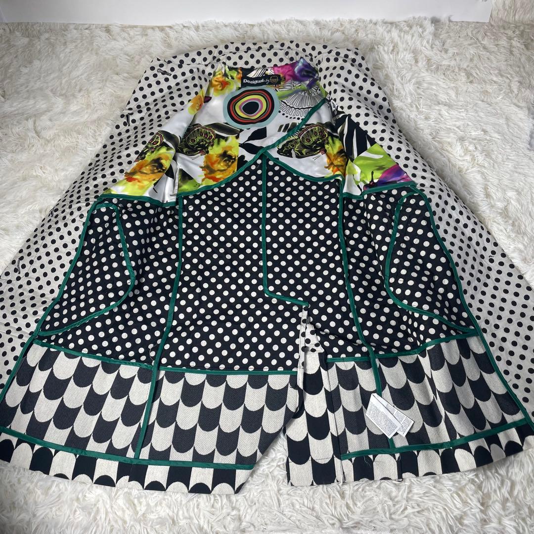 デシグアルdesigual スプリングコート　ドット柄　36