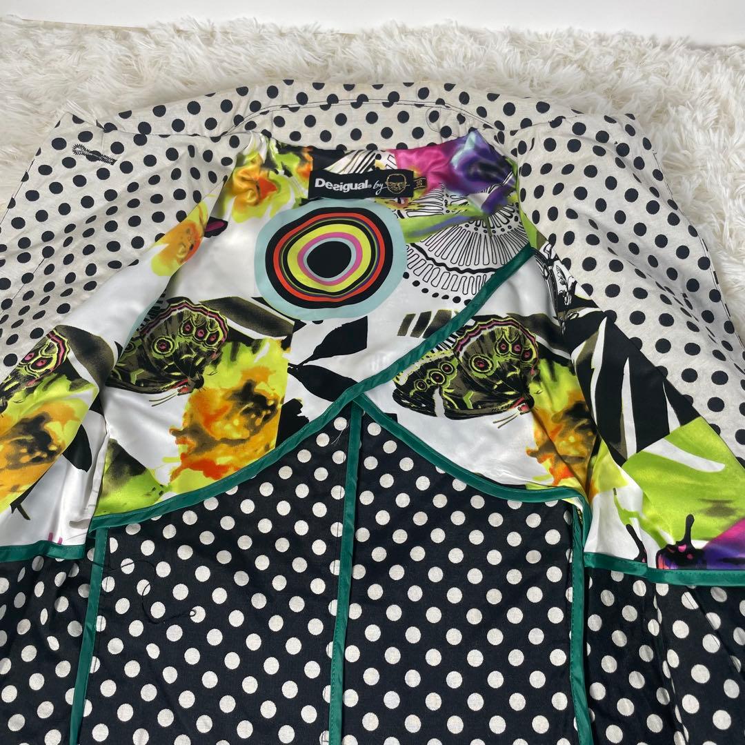 デシグアルdesigual スプリングコート　ドット柄　36