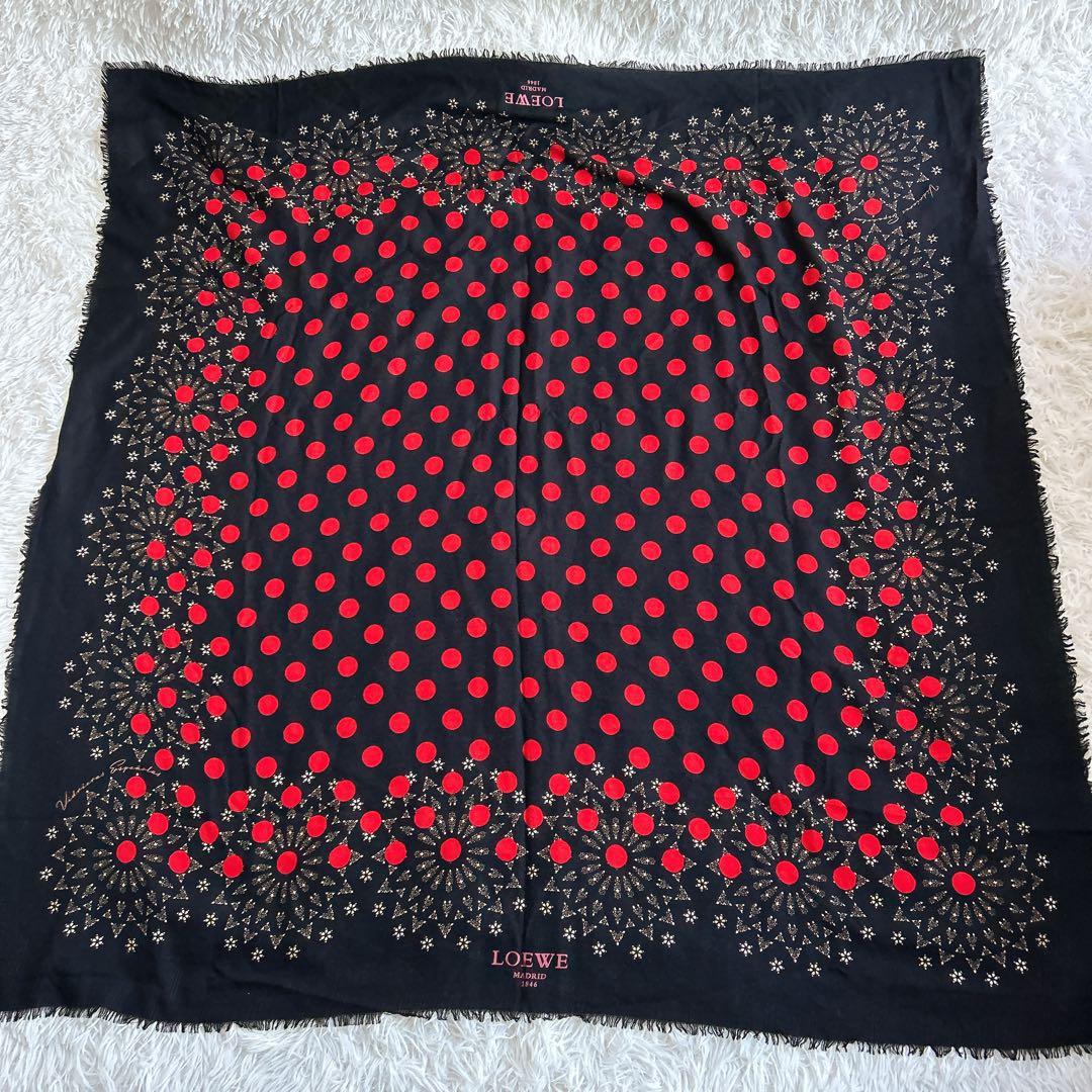 希少✨　美品　ロエベストール　シルク×カシミヤ