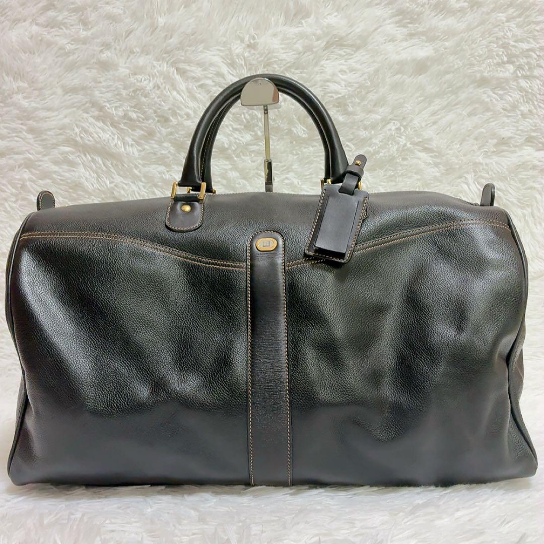dunhill ダンヒル ボストンバッグ ビジネスバッグ　本革 レザー 黒