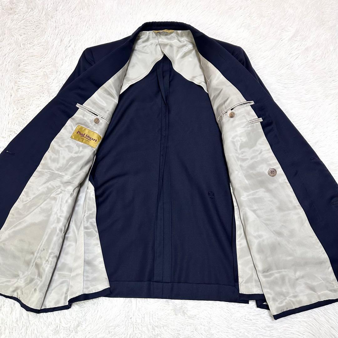 【金ボタン×美品✨上質ウール】Paul Stuart ダブル紺ブレ A6 紳士服