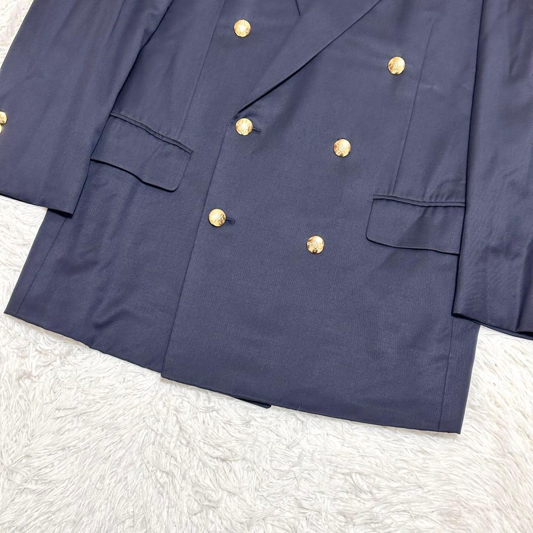 【金ボタン×美品✨上質ウール】Paul Stuart ダブル紺ブレ A6 紳士服