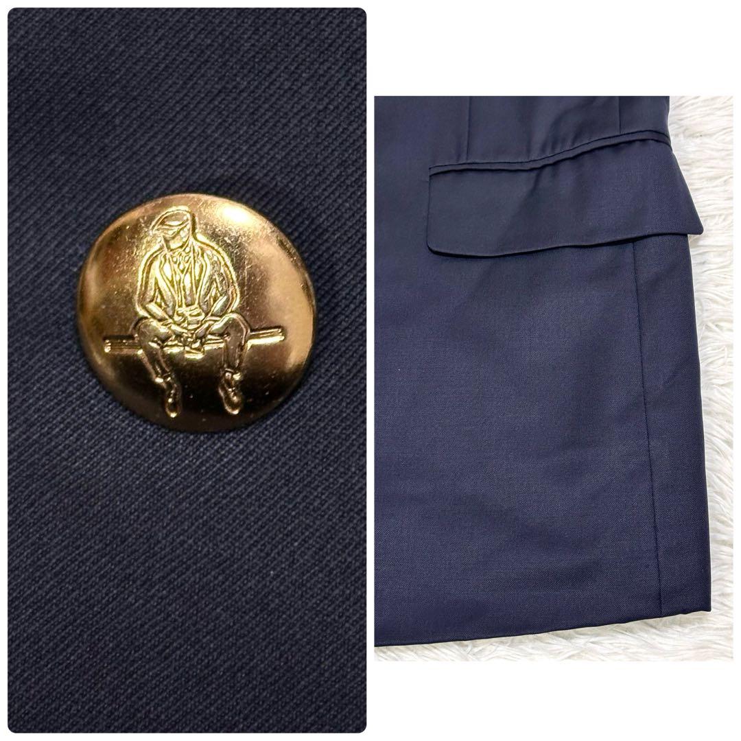 【金ボタン×美品✨上質ウール】Paul Stuart ダブル紺ブレ A6 紳士服
