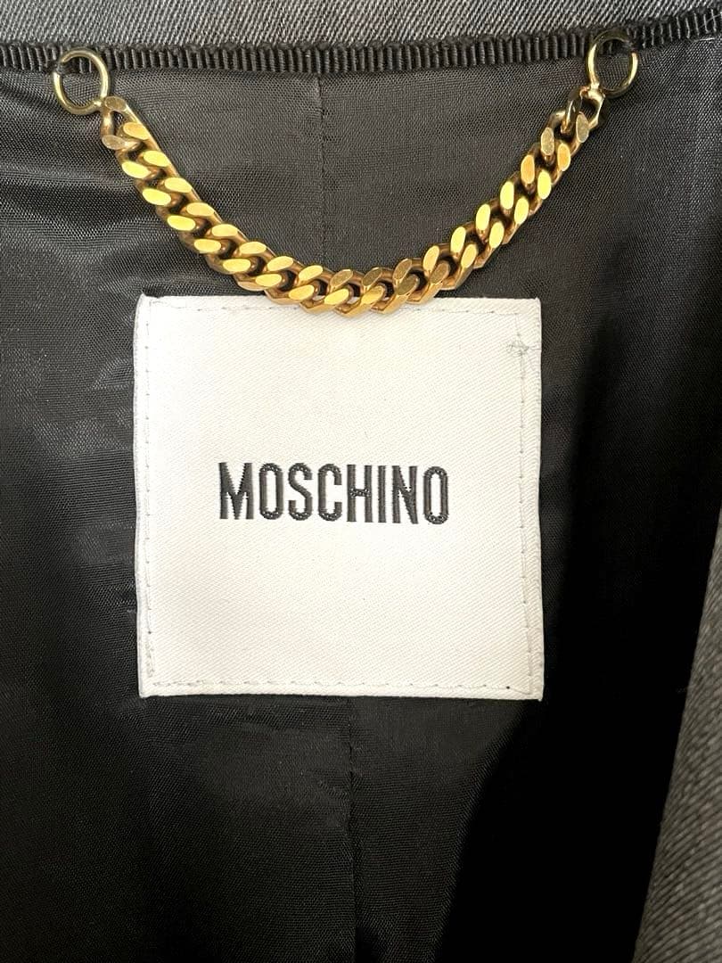 MOSCHINO モスキーノ テーラードジャケット ブラック×グレー サイズ38