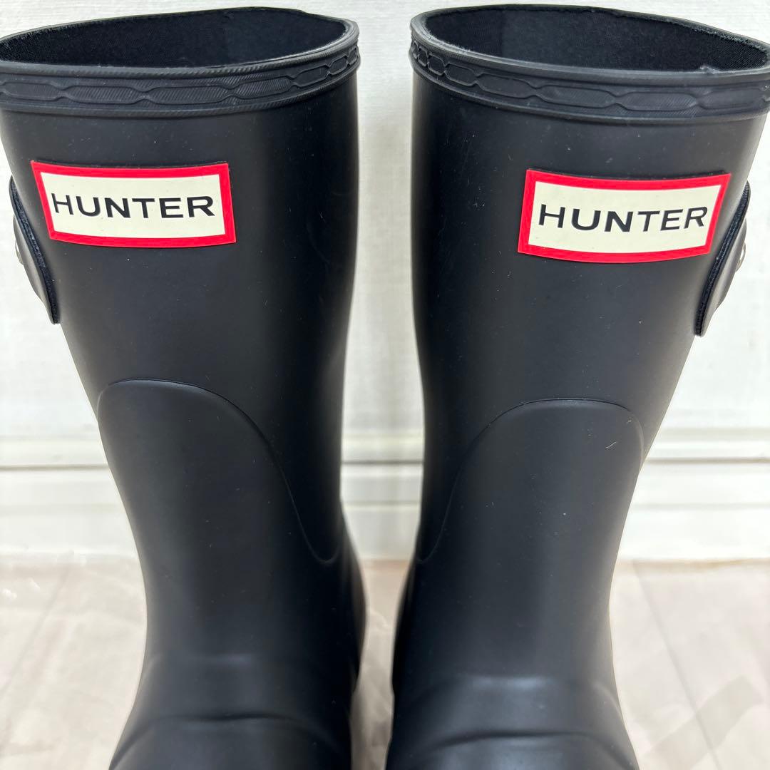 【HUNTER】 ハンター オリジナルショート 黒 長靴 38 24cm