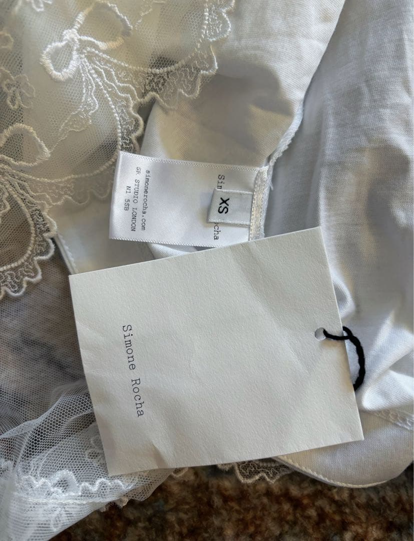 Simone Rocha ホワイトティアードワンピースXS