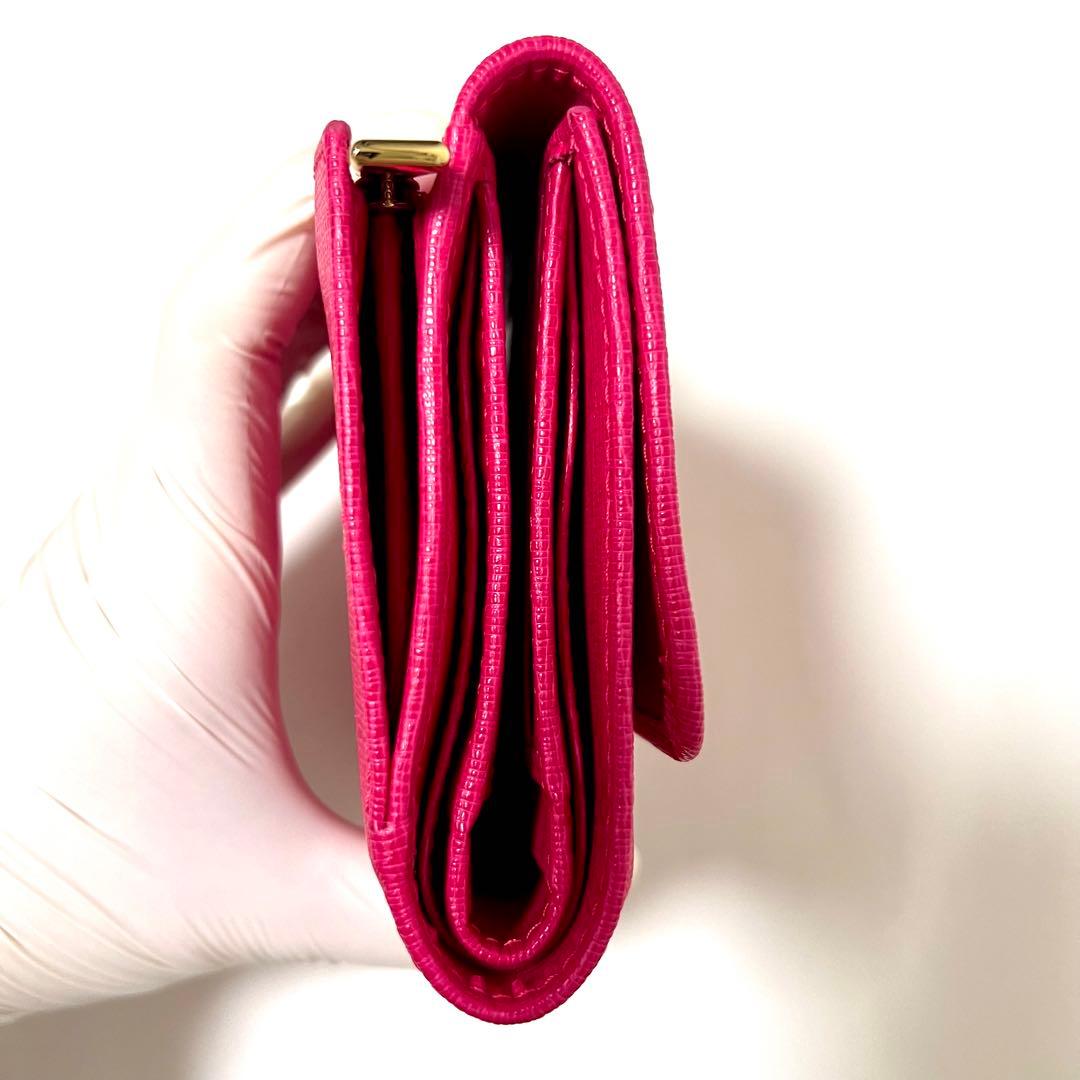 フルラ FURLA 二つ折り財布 ピンク 本革