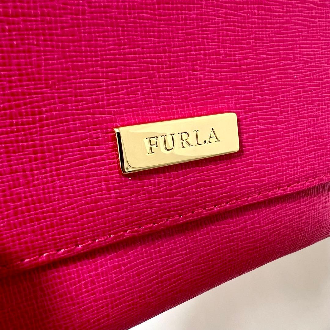 フルラ FURLA 二つ折り財布 ピンク 本革