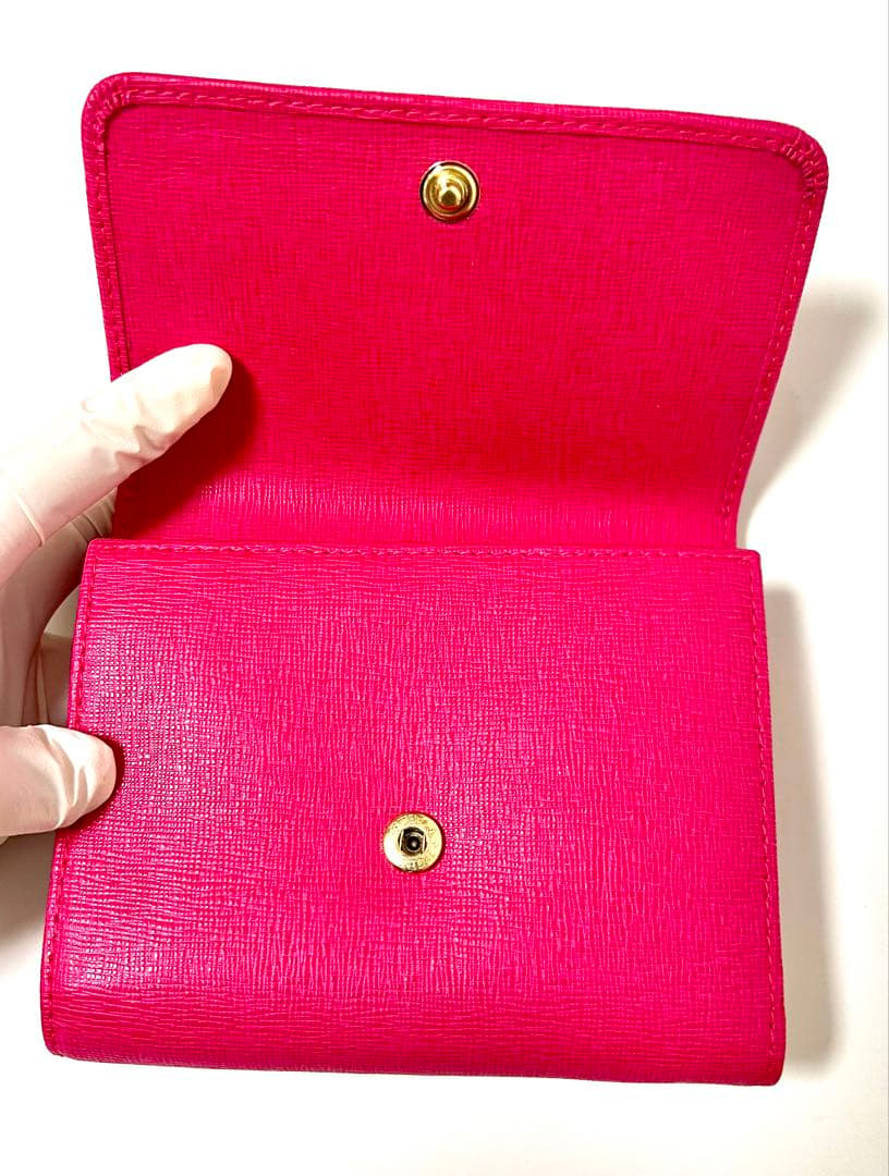 フルラ FURLA 二つ折り財布 ピンク 本革