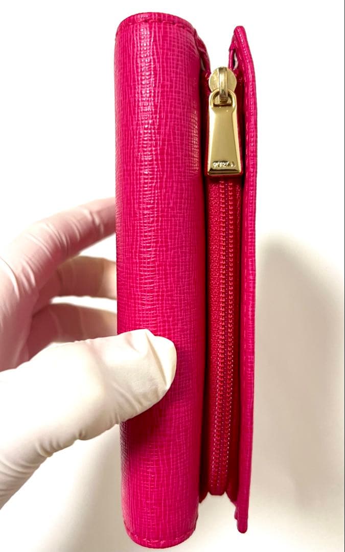 フルラ FURLA 二つ折り財布 ピンク 本革