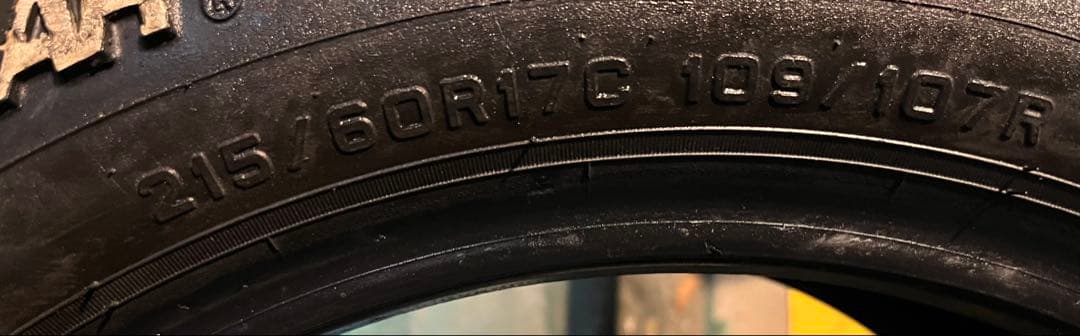 215/60R17C 109/107R ２本送料無料