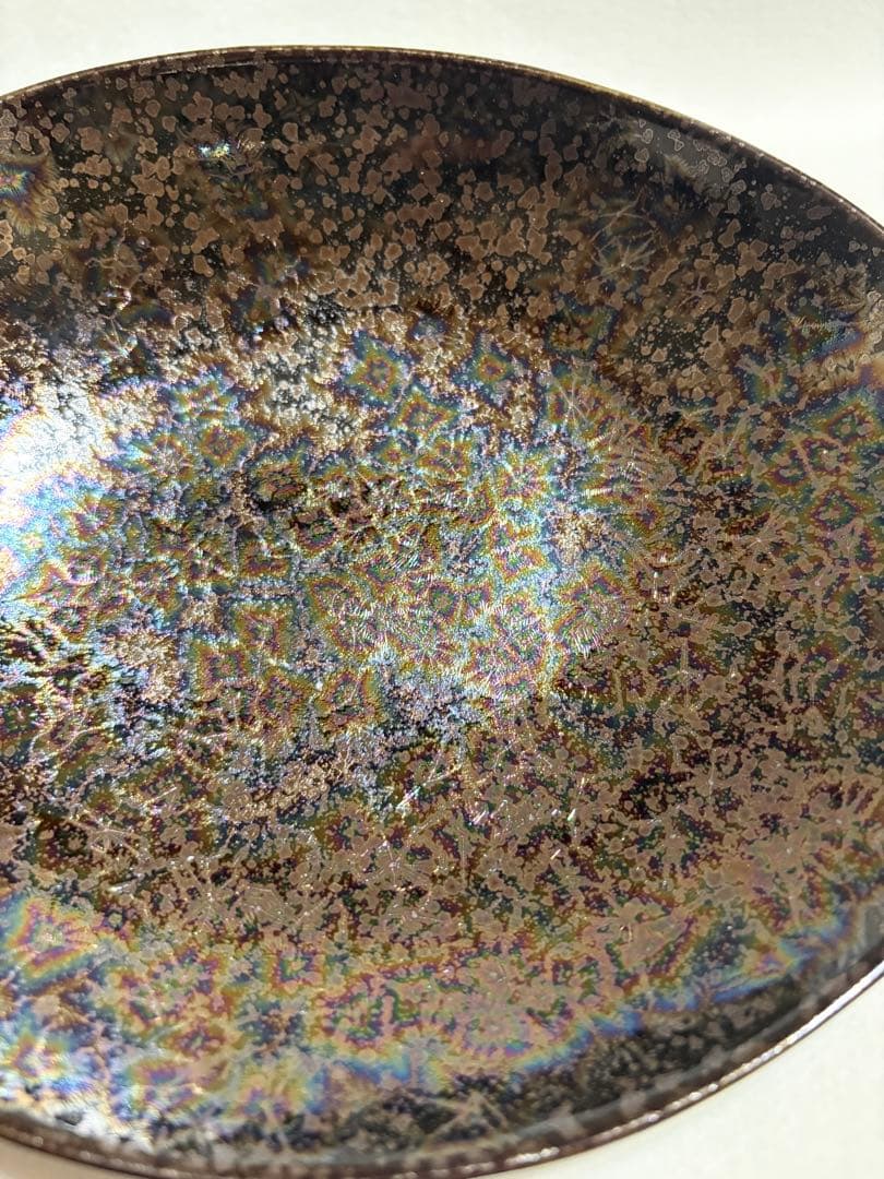 京焼 陶あん 星結晶 楕円皿 楕円鉢 和食器 陶芸 清水焼 結晶釉