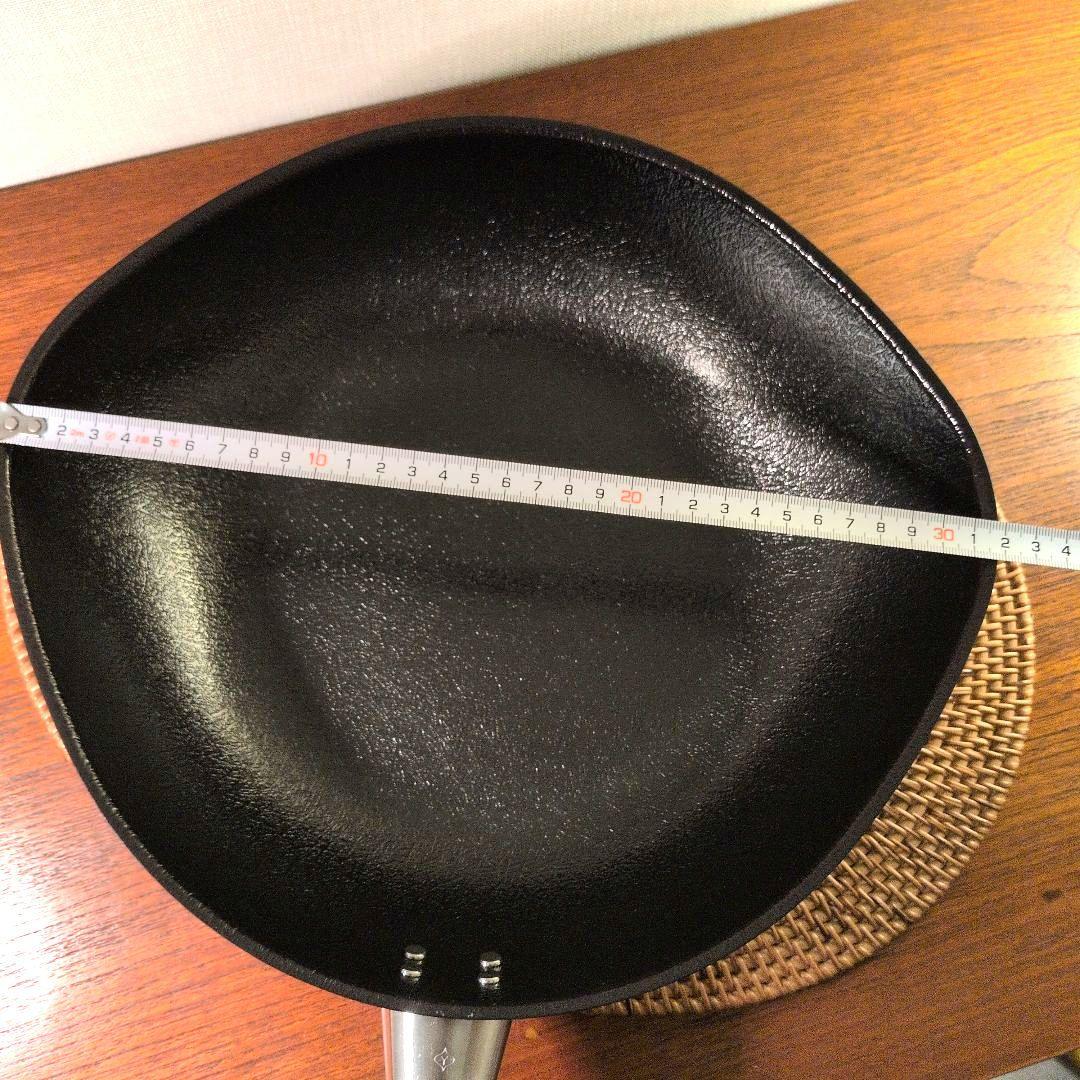 未使用　口径28cm　柳宗理　深型鉄フライパン　ダブルファイバー　窒化加工