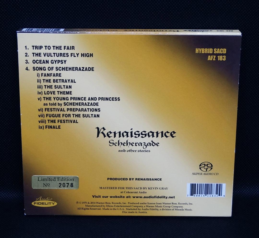 【中古SACD】ルネッサンス「シェエラザード夜話」Audio Fidelity