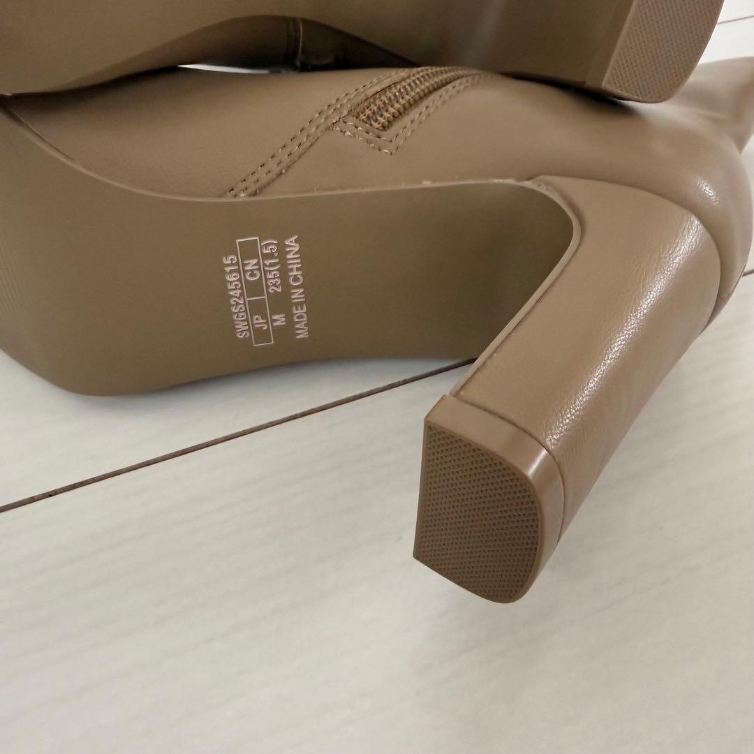 新品未使用タグ付き SNIDEL スナイデル ショートブーツ ベージュ M