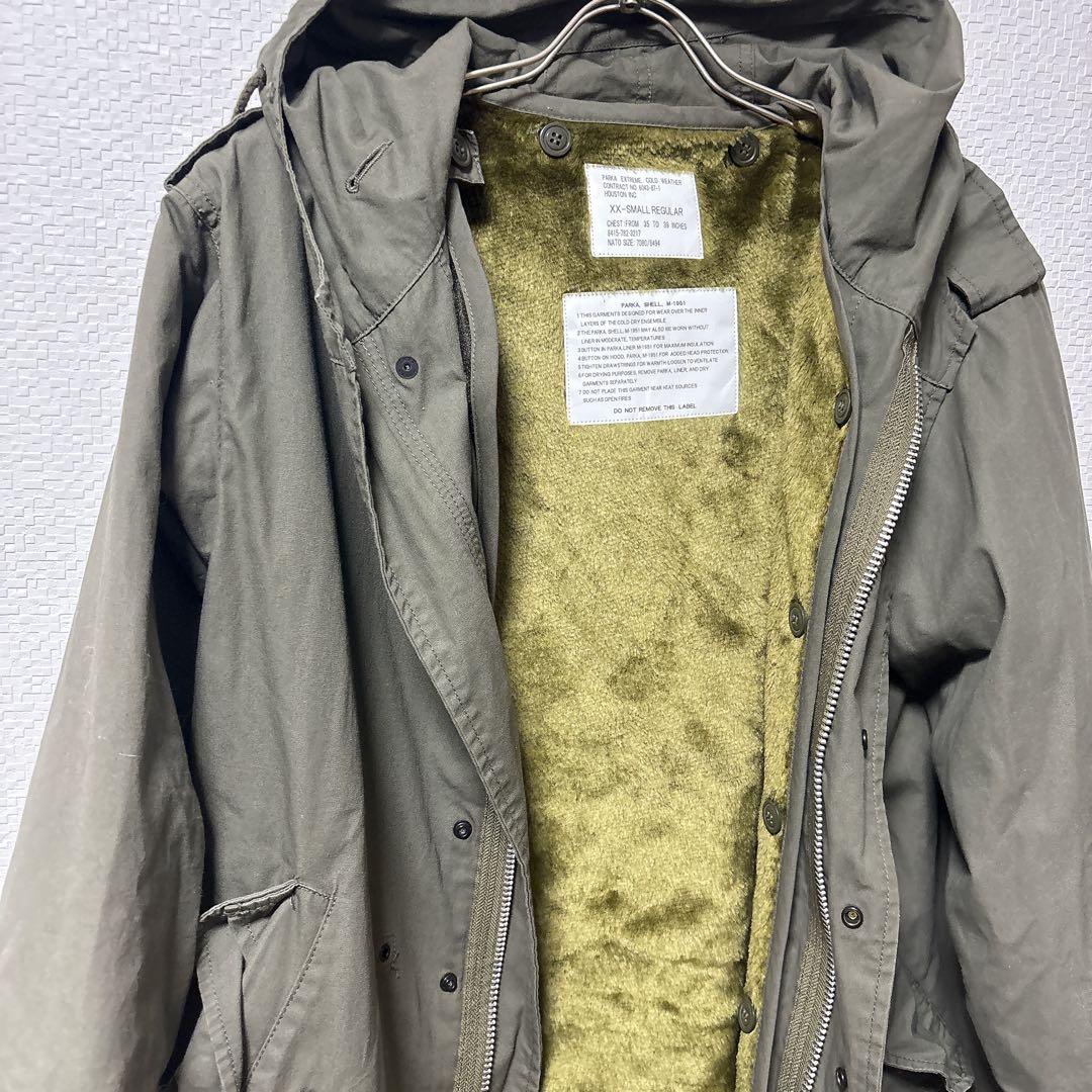 【HOUSTON】M-51 モッズコート（青島コート） カーキオーバーサイズ防寒