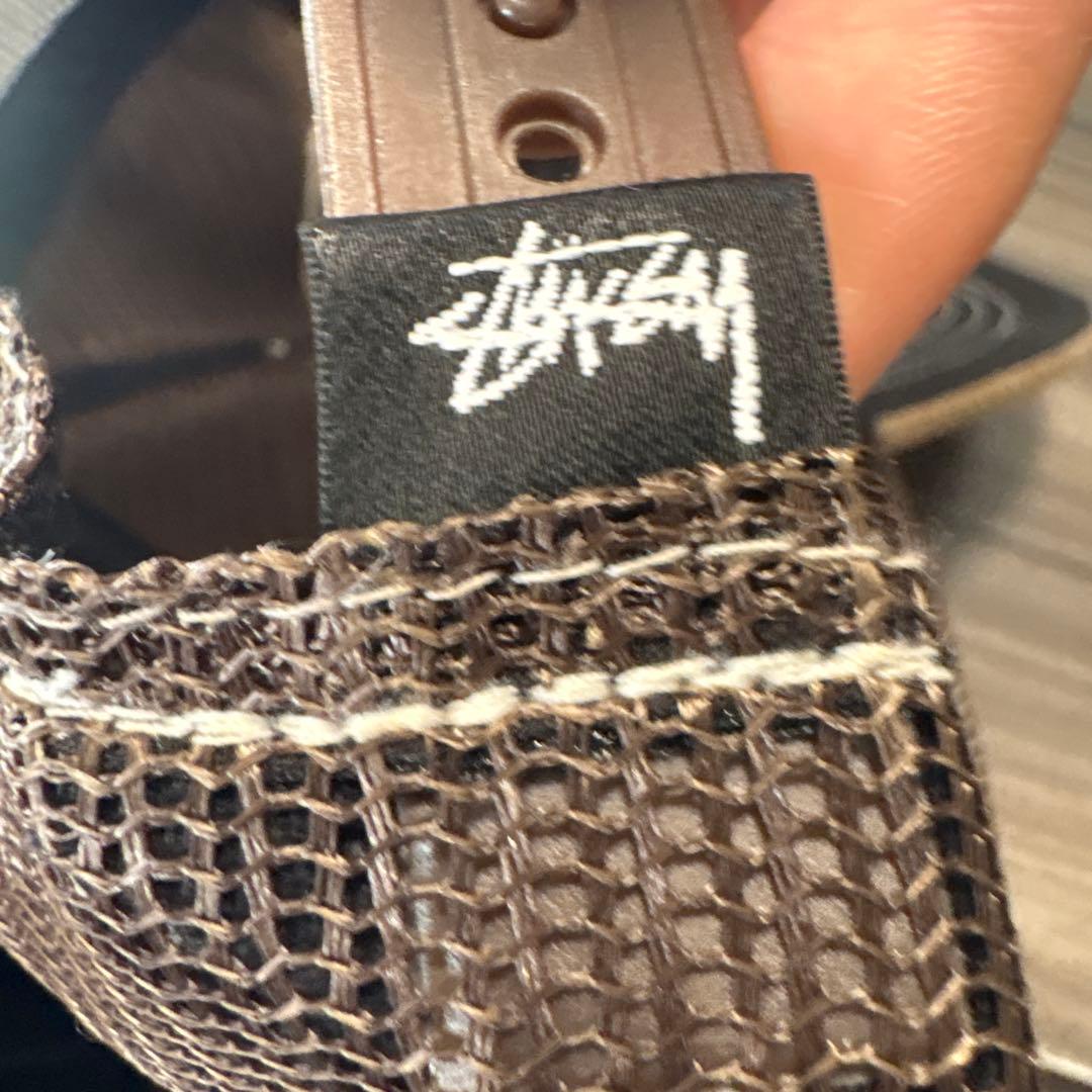 STUSSY メッシュキャップ レザー 帽子 ステューシーキャップ