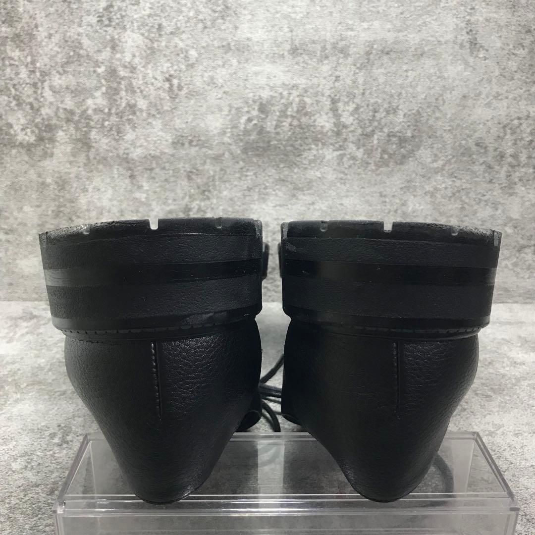 美品　ZARA モックトゥシューズ チロリアン ブラック レザー モカシン