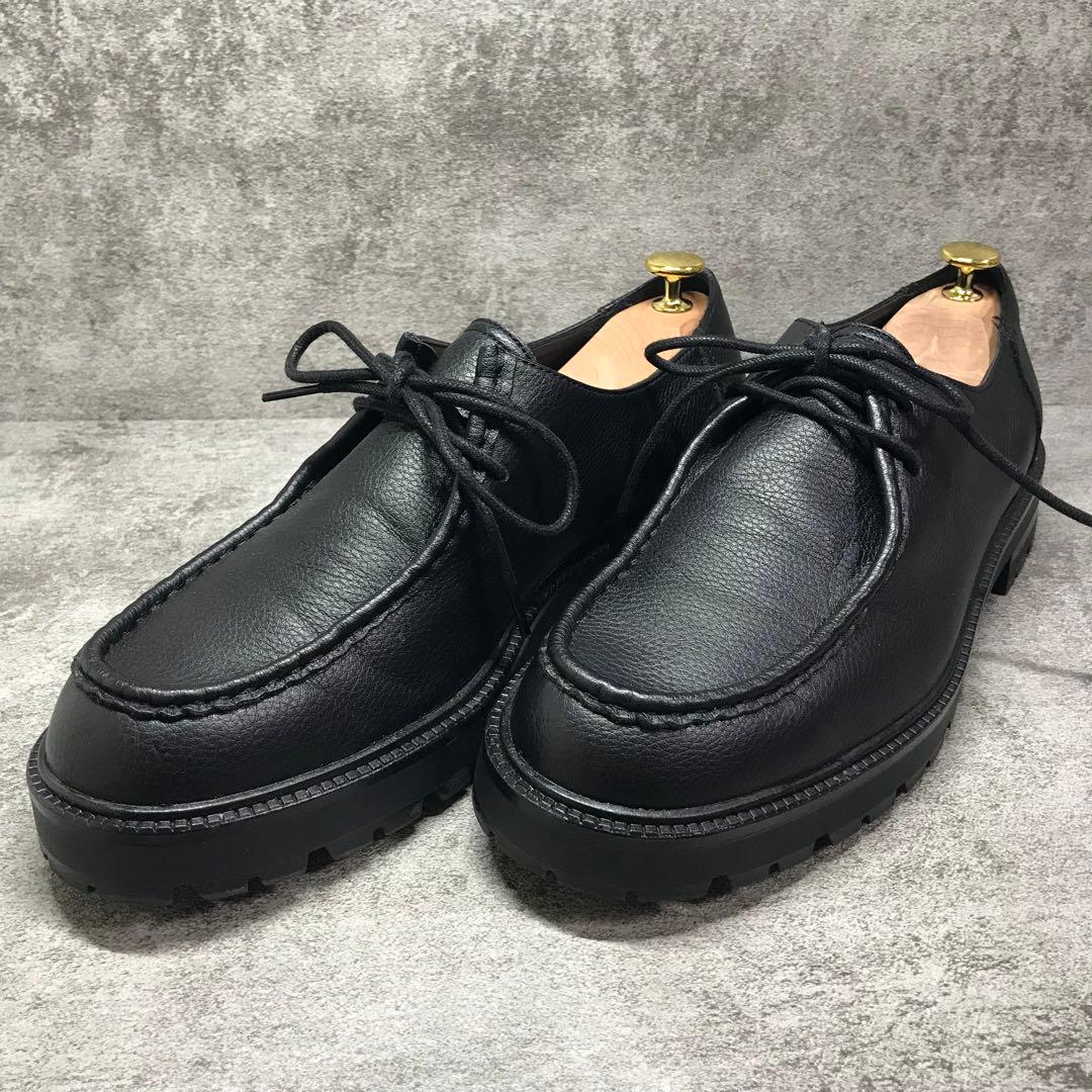 美品　ZARA モックトゥシューズ チロリアン ブラック レザー モカシン