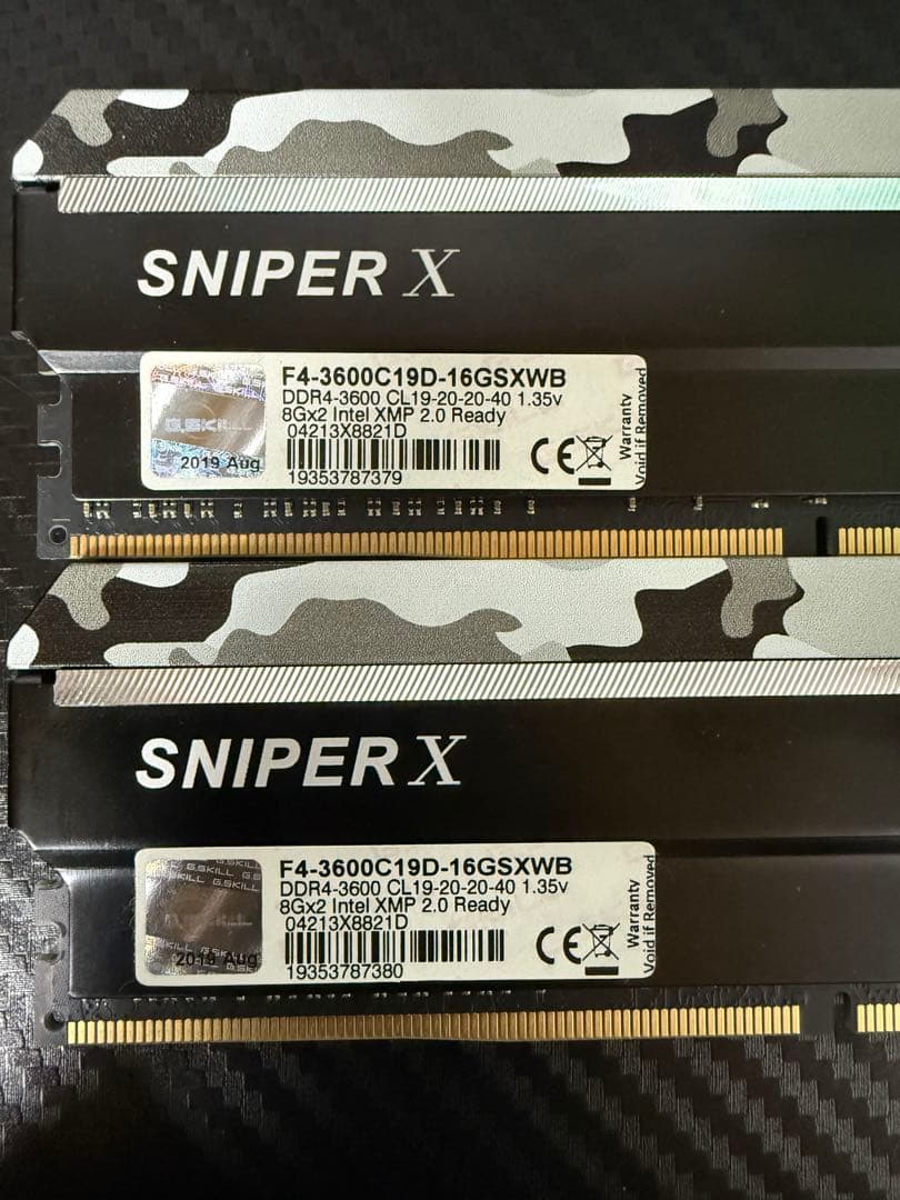 メモリー g.skill sniper x ddr4 3600 32gb