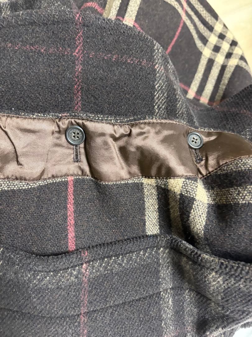 バーバリー BURBERRY ダッフルコート XL 希少なブラック系チェック柄