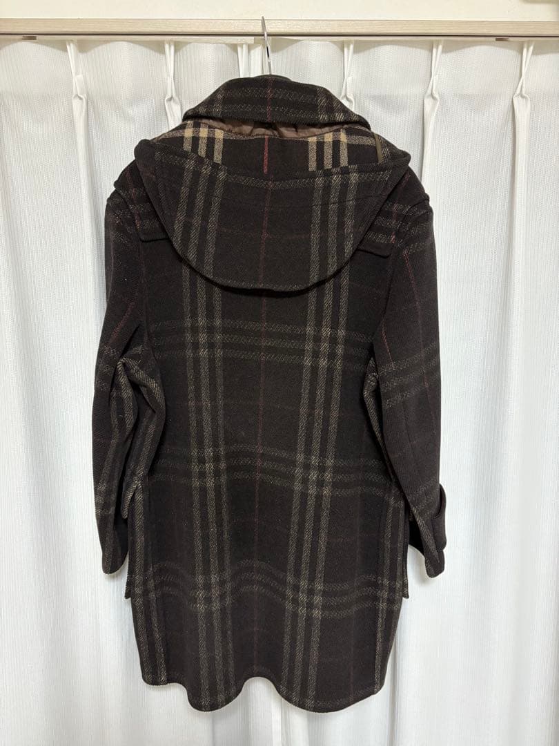 バーバリー BURBERRY ダッフルコート XL 希少なブラック系チェック柄