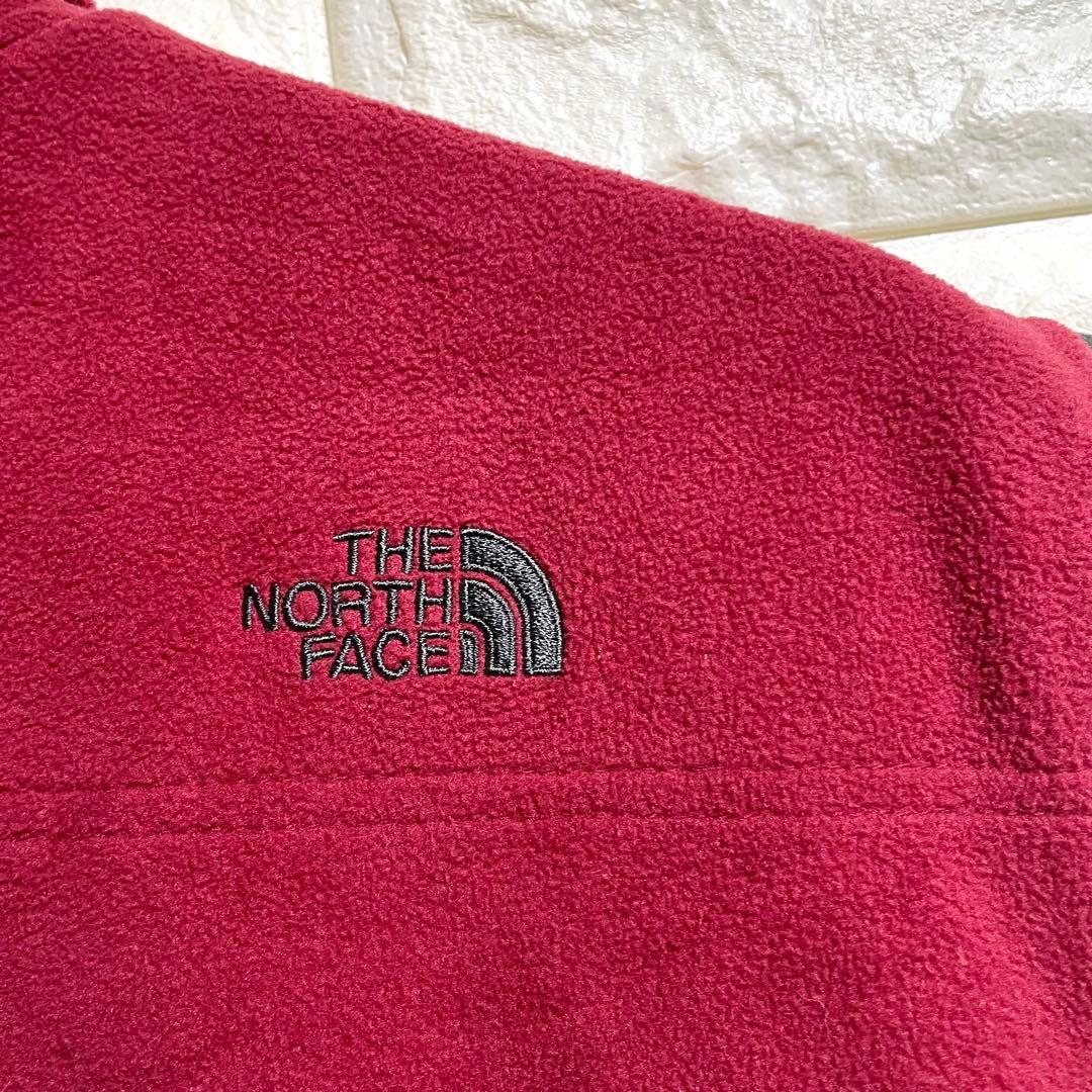 ザノースフェイス　ナイロンフリースベスト　リバーシブル　刺繍ロゴ　メンズXL相当