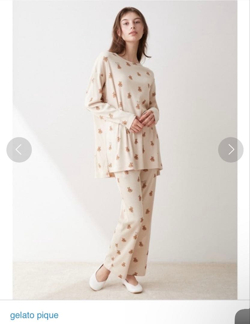 新品　未使用品　gelato pique ペア柄リプロンルームウェアセット