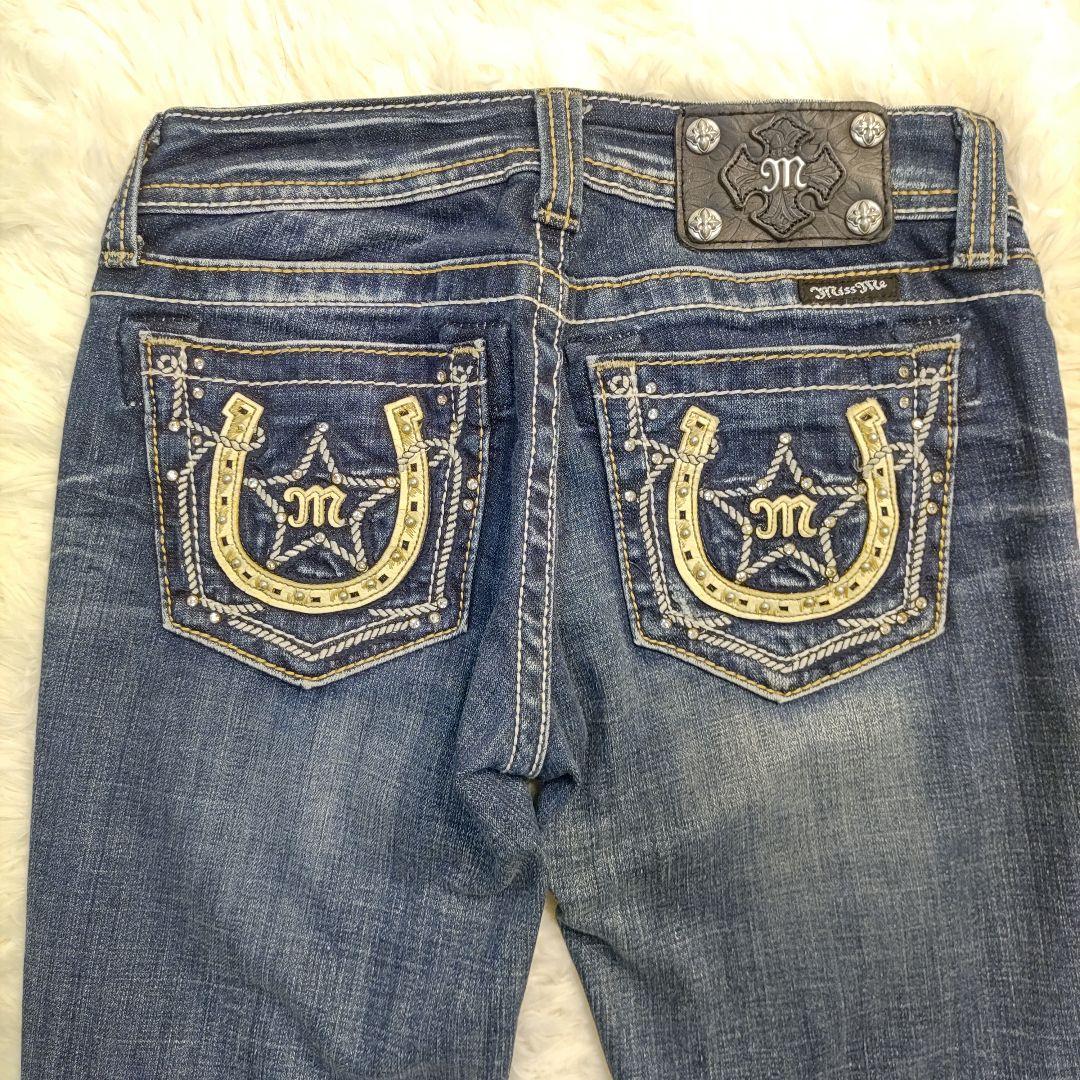 Y2K Miss Me ブーツカット デニム フェアリーグランジ 美品 25