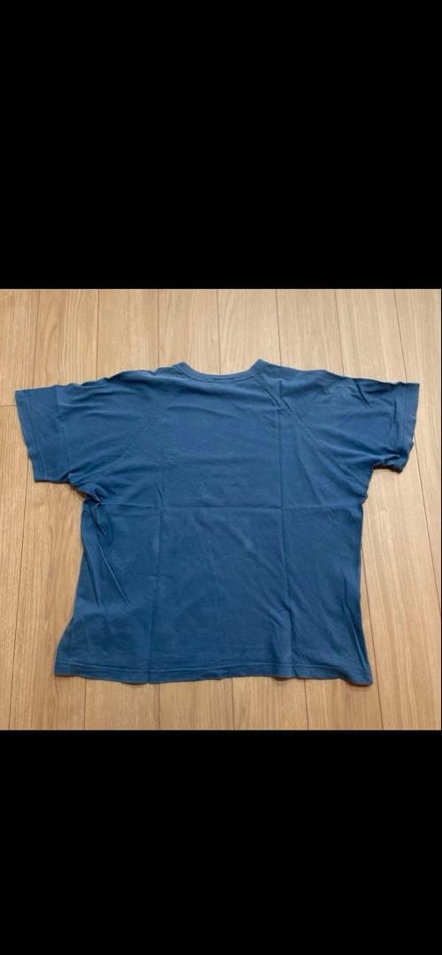 old stussy ブルー Tシャツ L ラグラン 80s バータグ　USA製