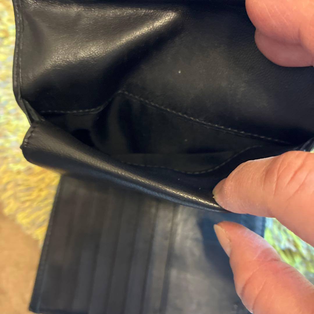 PRADA プラダ 二つ折り財布 ナイロン 丸ロゴ ブラック㉑